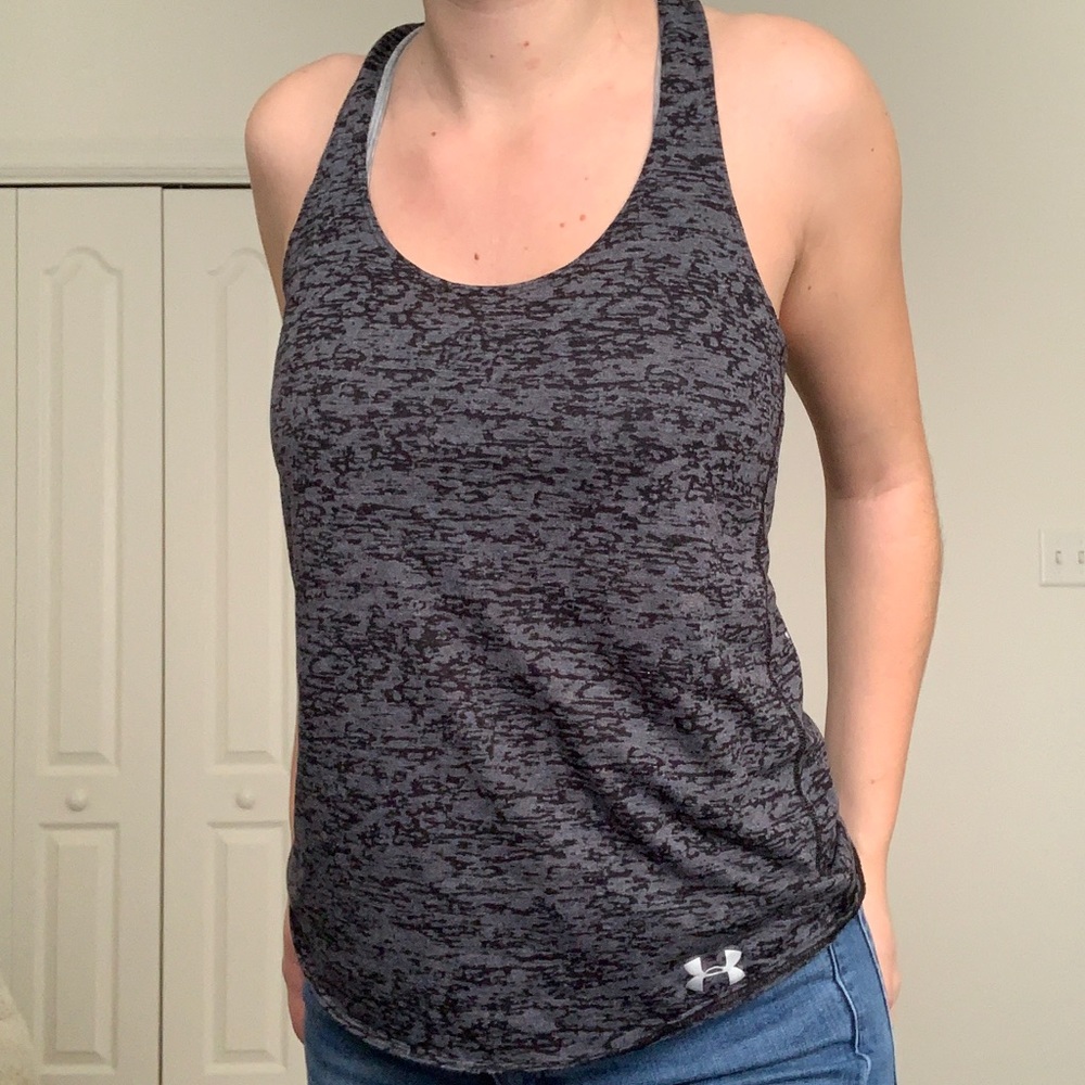 Under Armour Gray Racerback Tie Knot Small Tank